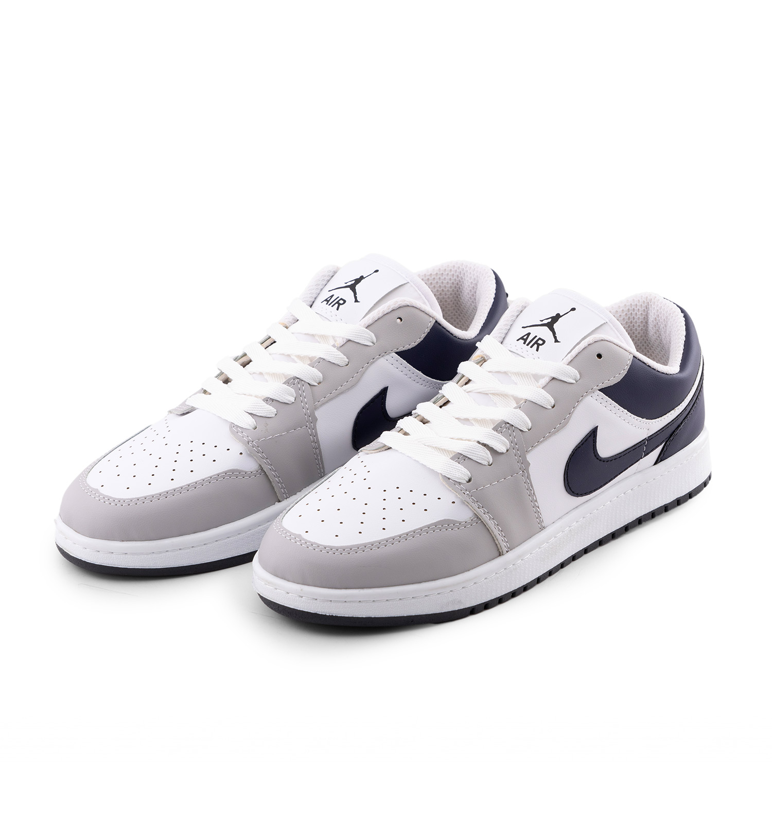 کفش مردانه روزمره چرم مصنوعی سفید طوسی Nike مدل 50684