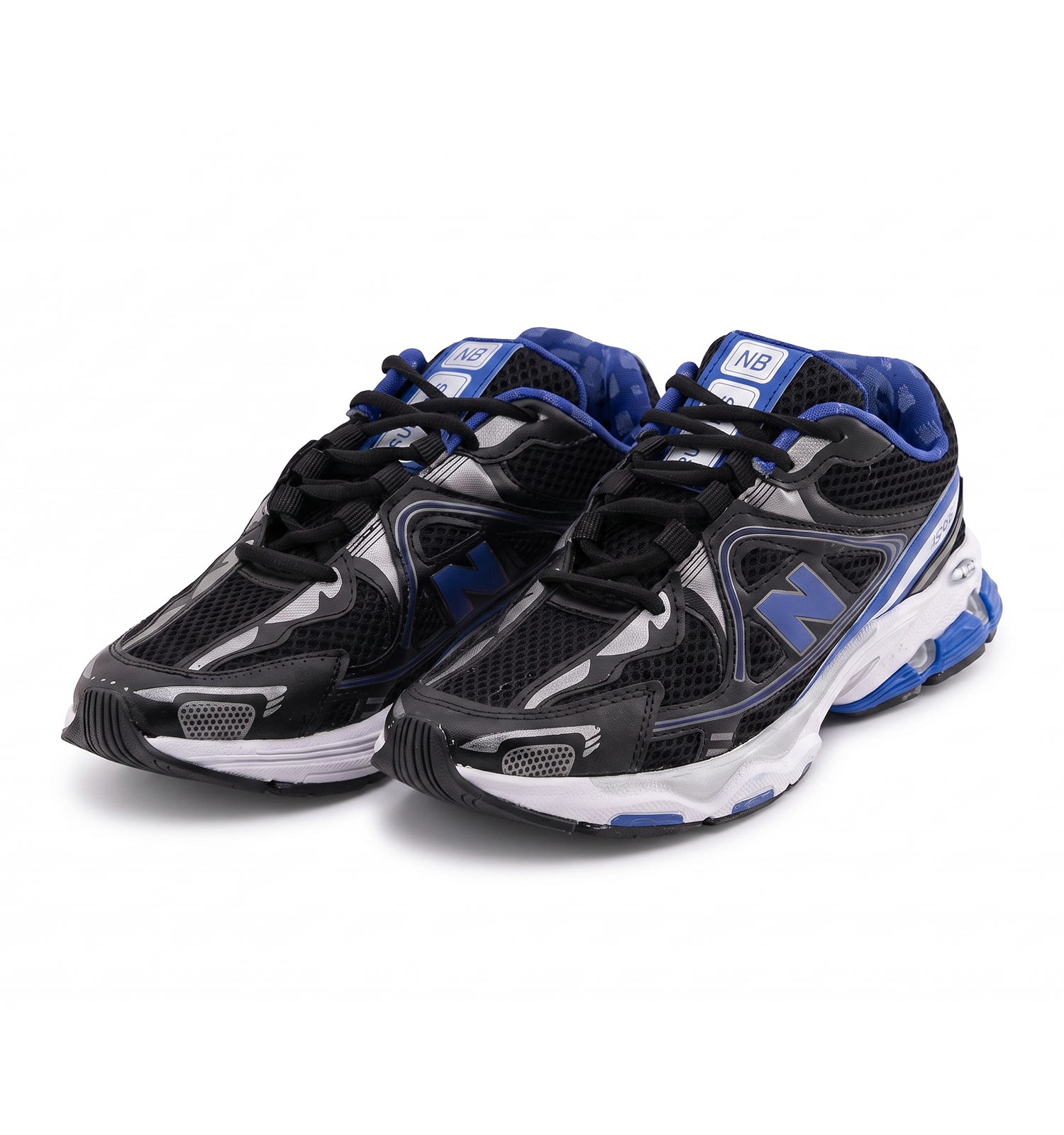 کفش مردانه اسپرت چرم مصنوعی مشکی آبی New Balance مدل 50723