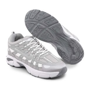 کفش مردانه اسپرت چرم مصنوعی طوسی سفید Nike مدل 50749
