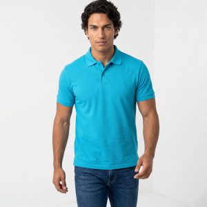 پولوشرت مردانه نرمال ساده جودون پنبه آبی فیروزه ای Polo مدل 50594