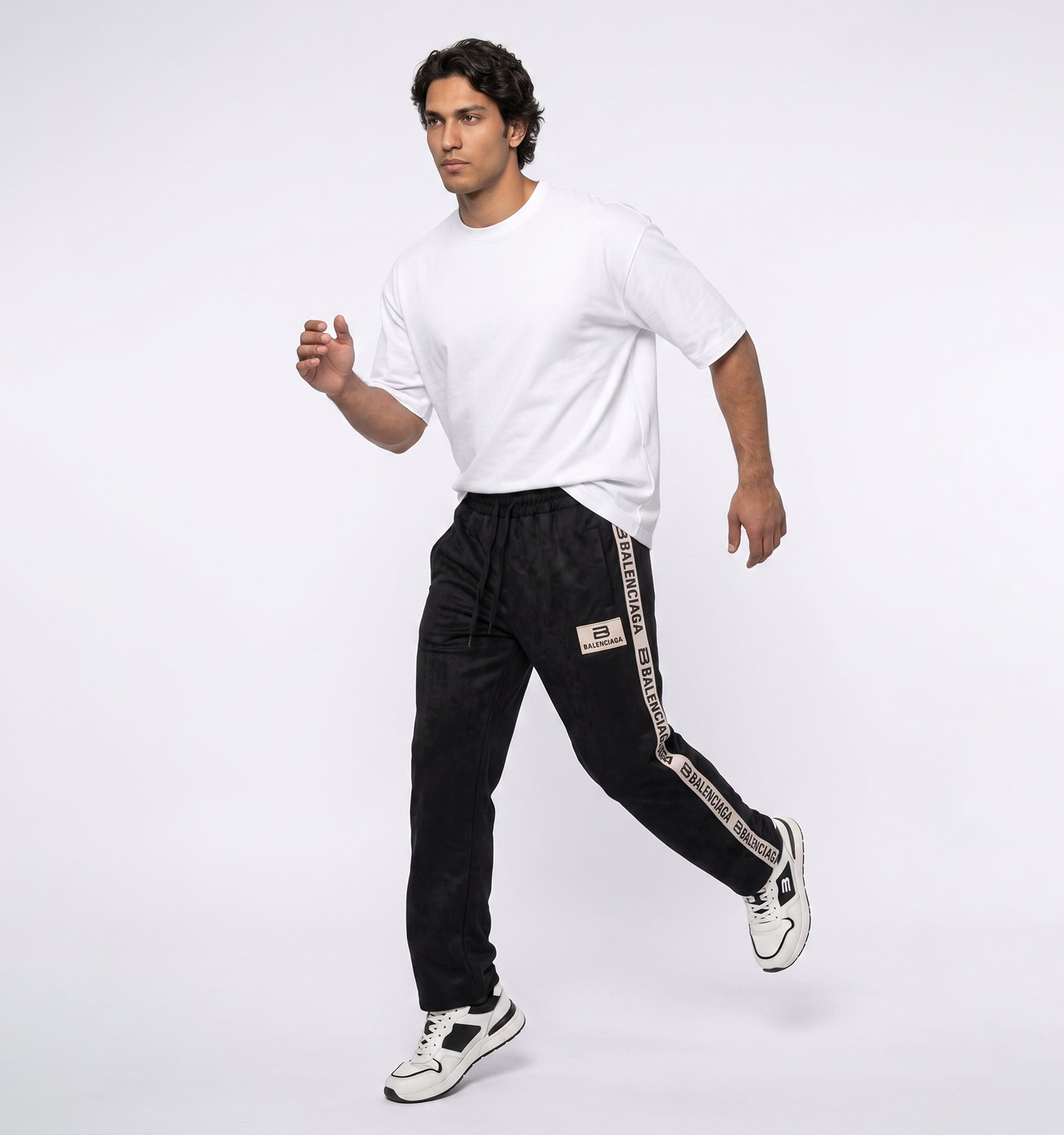 شلوار مردانه جاگر ساده بنگال مشکی Balenciaga مدل 50797