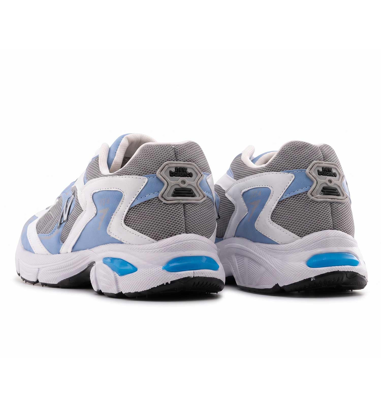 کفش مردانه اسپرت چرم مصنوعی سفید آبی New Balance مدل 50682