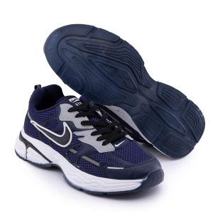 کفش مردانه اسپرت چرم مصنوعی سرمه ای Nike مدل 50725