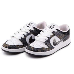 کفش مردانه روزمره چرم مصنوعی سفید قهوه ای Nike مدل 50740