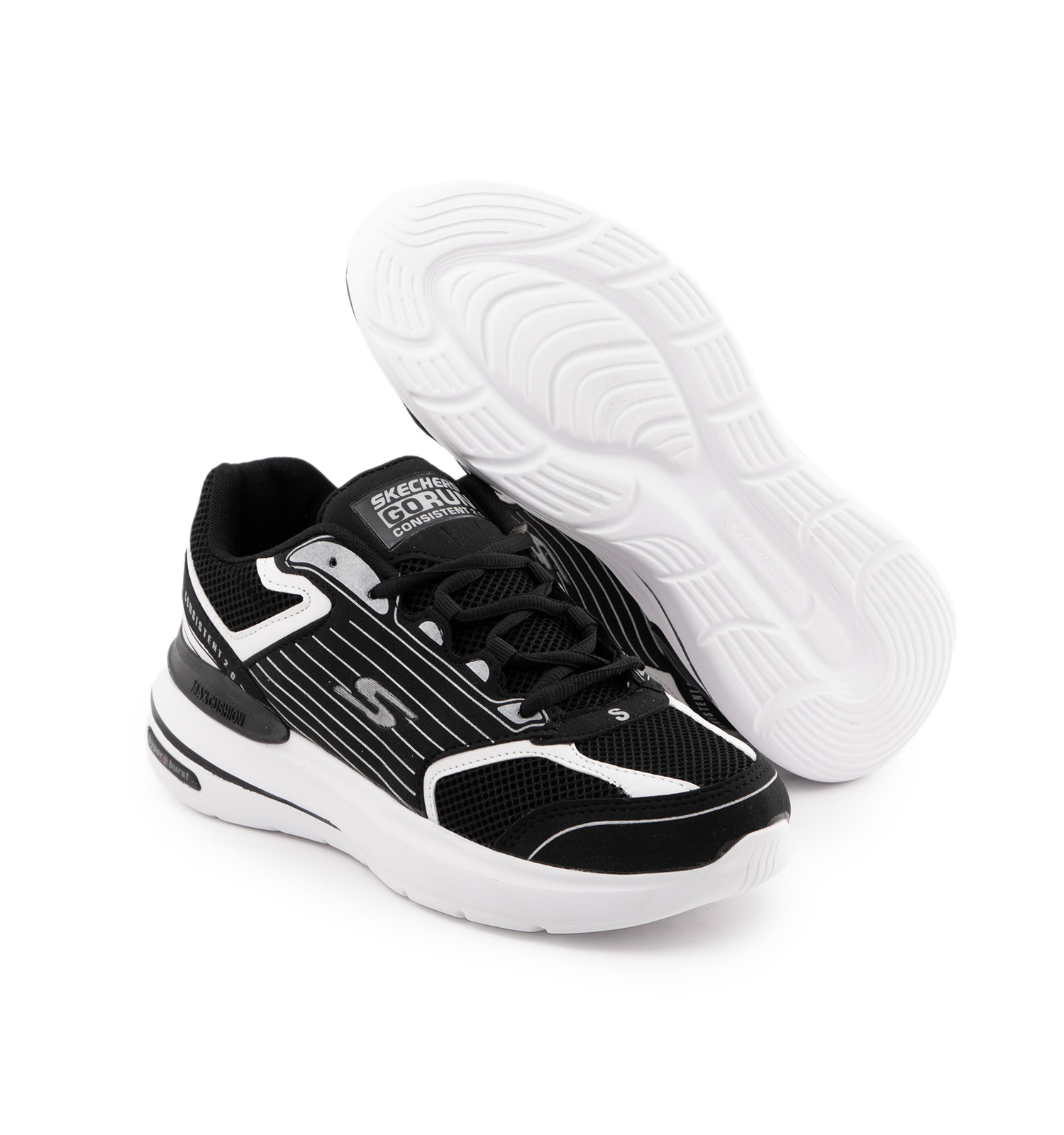 کفش مردانه اسپرت اسپیسر مشکی سفید Skechers مدل 50743