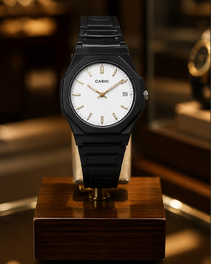 ساعت مردانه CASIO مدل Edek صفحه سفید کد6551