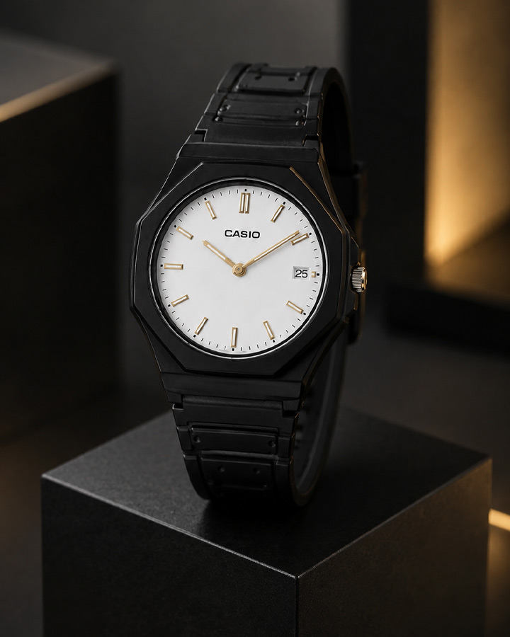 ساعت مردانه CASIO مدل Edek صفحه سفید کد6551