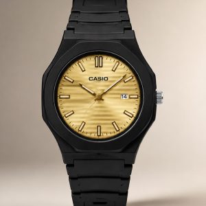 ساعت مردانه CASIO مدل Edek صفحه طلایی کد6552