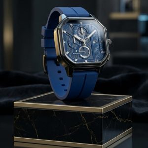 ساعت HUBLOT طرح سه موتوره سورمه ای کد 6559