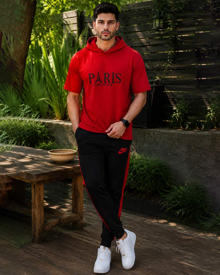 ست تیشرت شلوار مردانه مدل PARIS کد 6573
