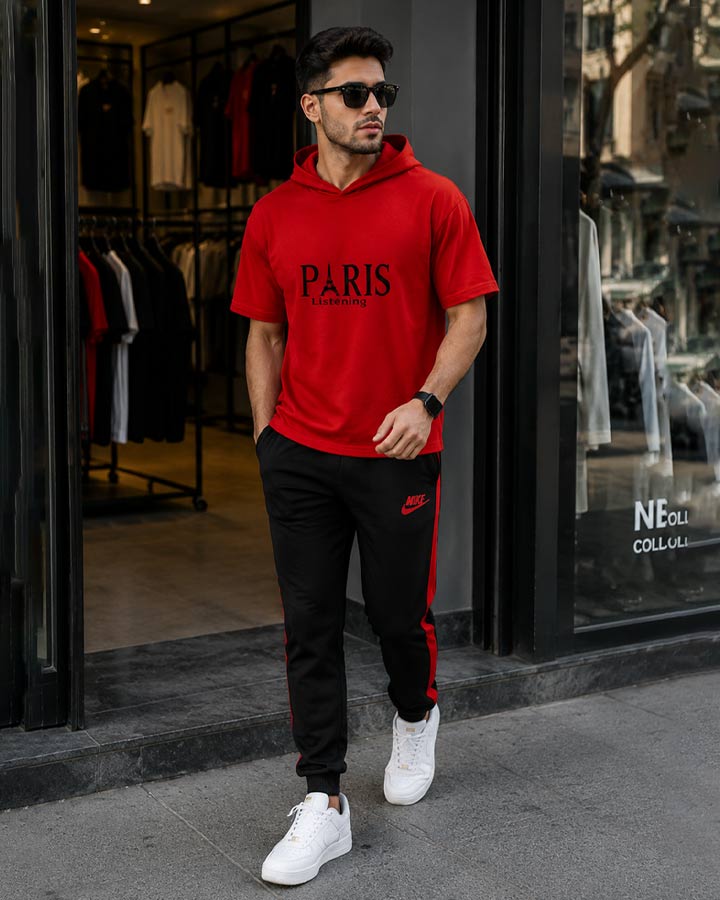 ست تیشرت شلوار مردانه مدل PARIS کد 6573