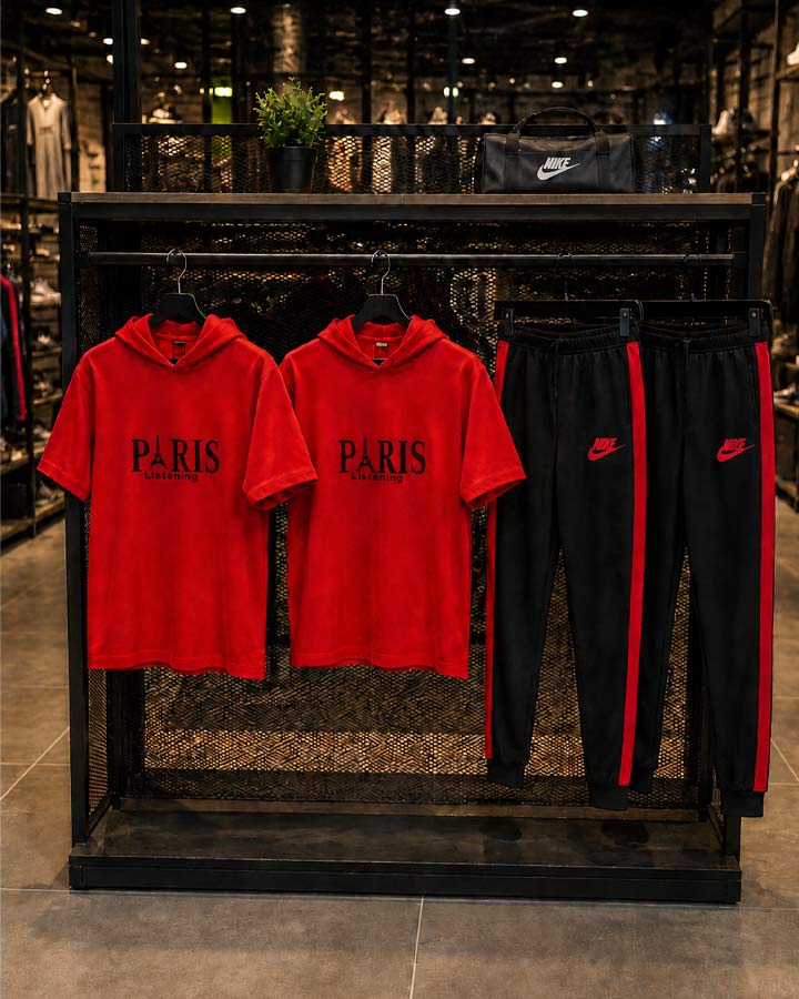 ست تیشرت شلوار مردانه مدل PARIS کد 6573