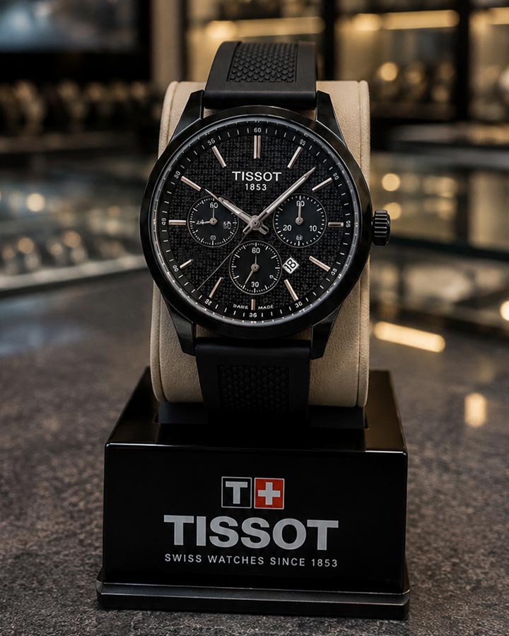 ساعت مردانه مدل Tissot1853 تمام مشکی کد6581