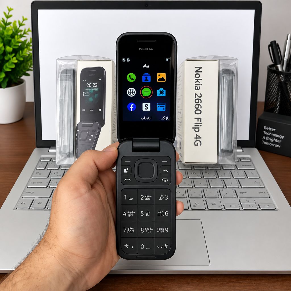 گوشی موبایل تاشو نوکیا Nokia 2660 Flip 4G ظرفیت 128 مگابایت پک اورجینال