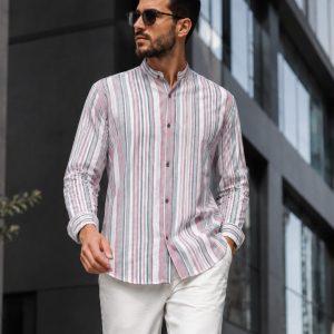 پیراهن مردانه آستین بلند مدل nevin کد 6594