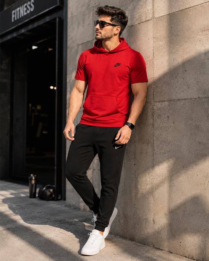 ست تیشرت شلوار Nike مدل OLES قرمز کد 6586