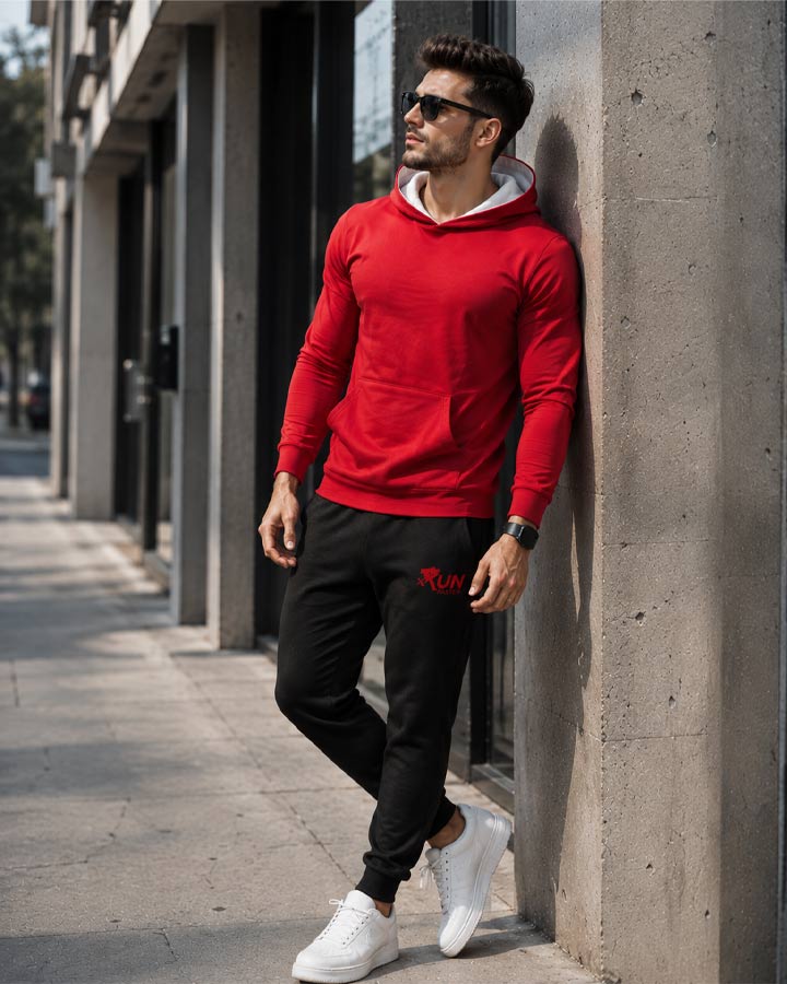 ست سویشرت شلوار مدل Raymond قرمز کد6588