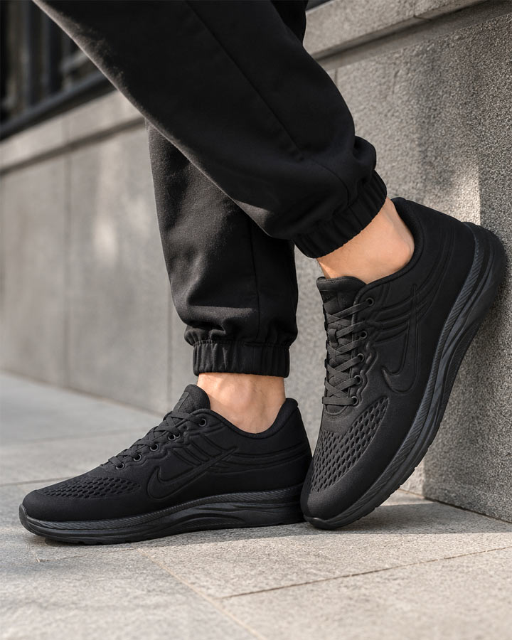 کفش مردانه مدل nike تمام مشکی کد 6596