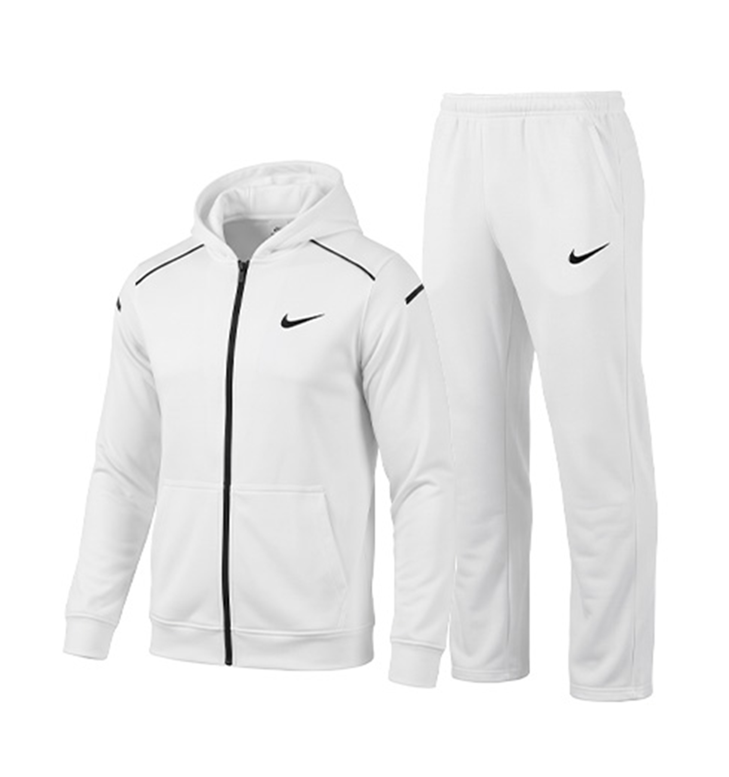 ست سویشرت شلوار مردانه نرمال طرحدار اسپان سفید Nike مدل 51240