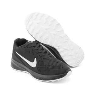 کفش مردانه اسپرت چرم مصنوعی مشکی Nike مدل 51268