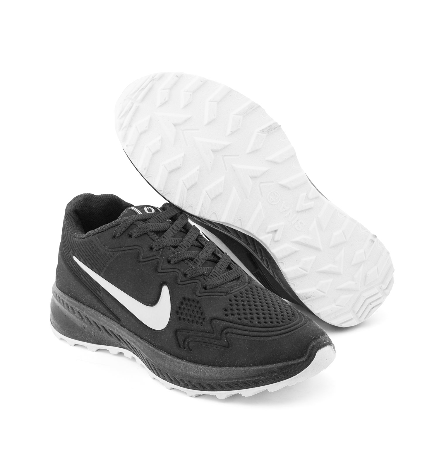 کفش مردانه اسپرت چرم مصنوعی مشکی Nike مدل 51268
