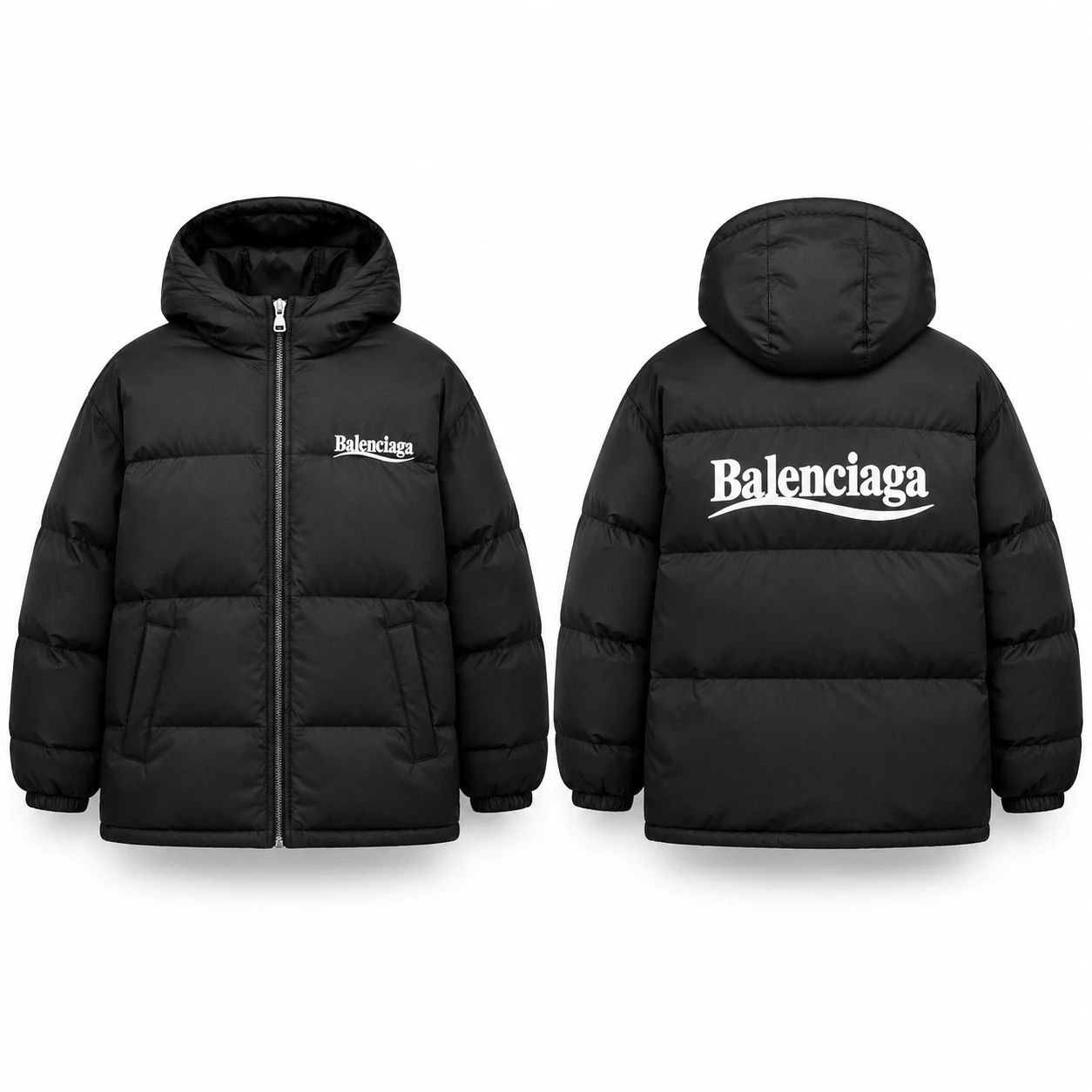 کاپشن ضد آب داخل پشمی Balenciaga مشکی