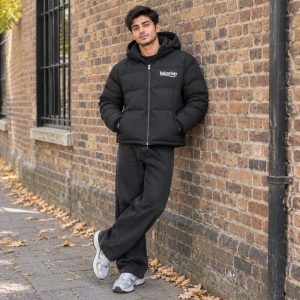 کاپشن ضد آب داخل پشمی Balenciaga مشکی