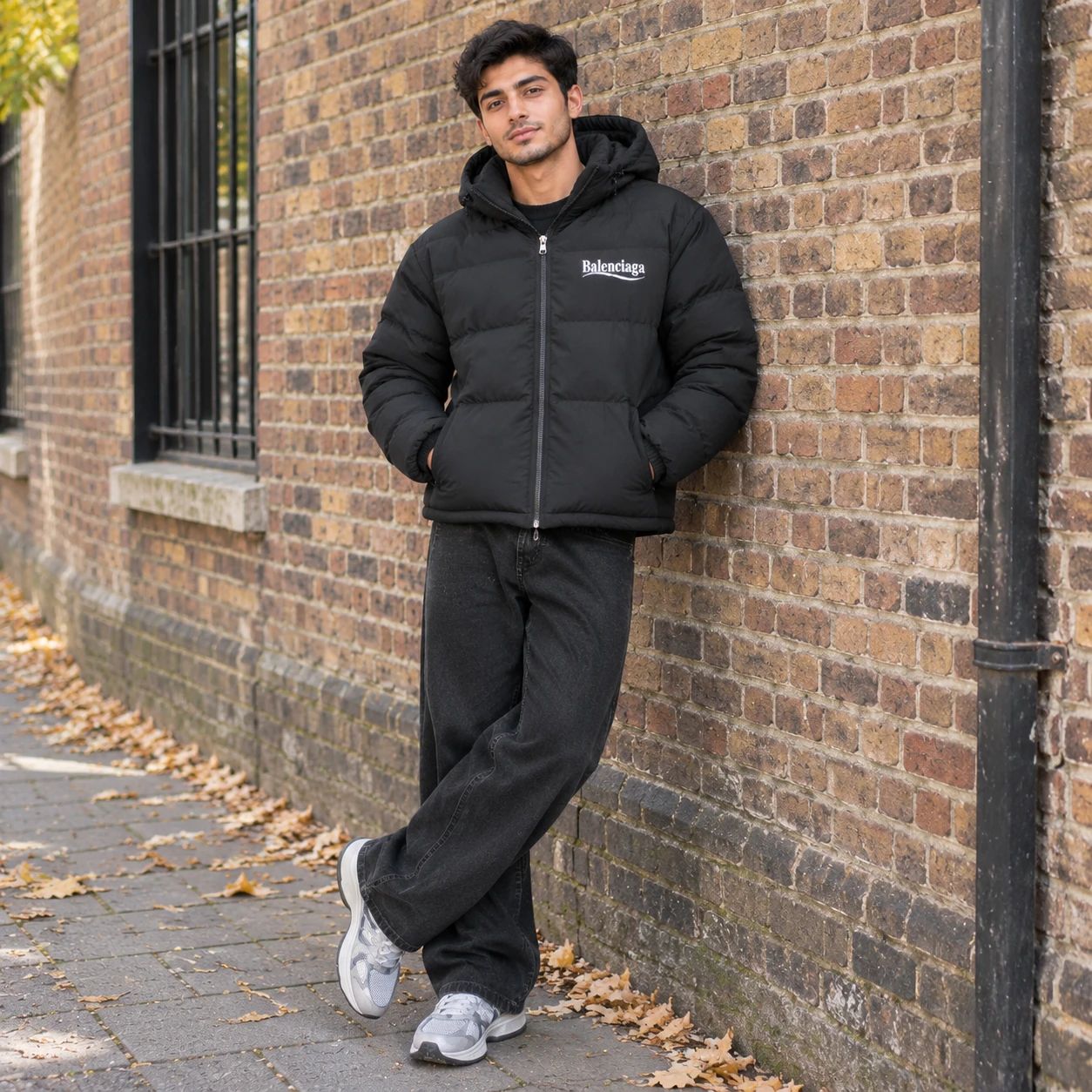 کاپشن ضد آب داخل پشمی Balenciaga مشکی