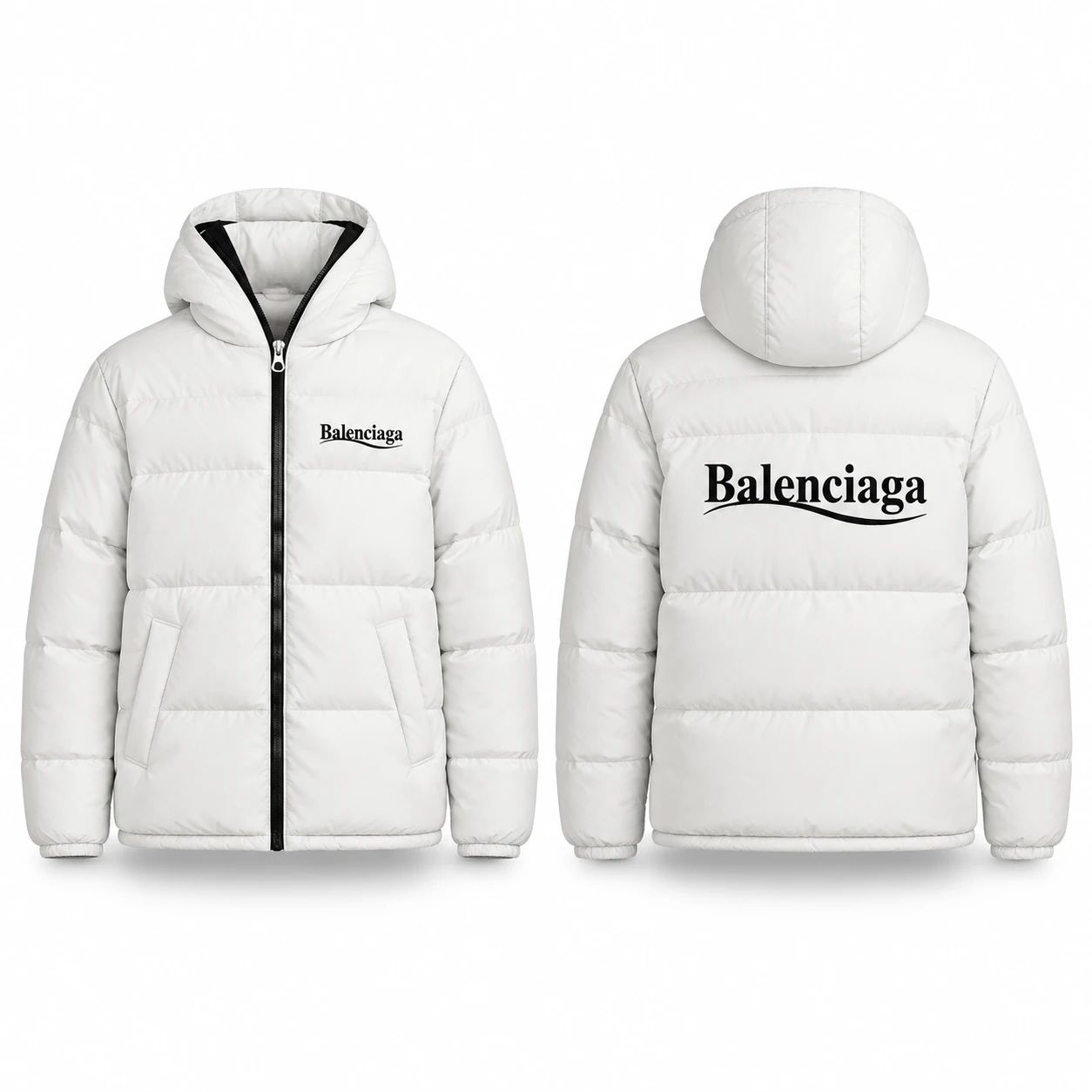 کاپشن ضد آب داخل پشمی Balenciaga سفید