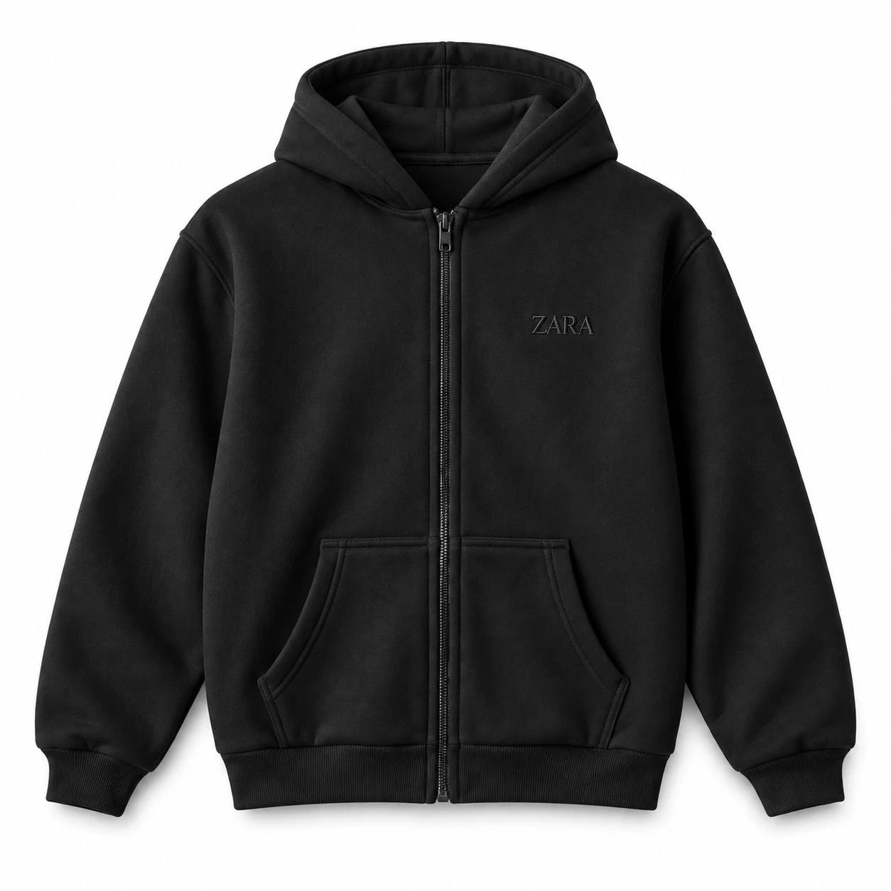 سویشرت کلاهدار مردانه مدل ZARA مشکی
