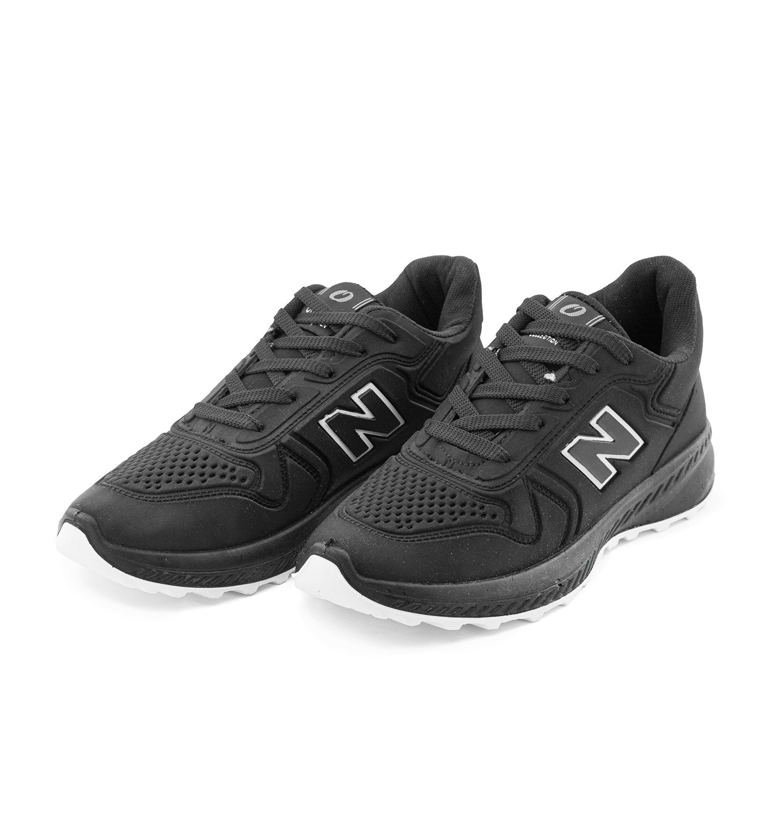 کفش مردانه اسپرت چرم مصنوعی مشکی New Balance مدل 51192