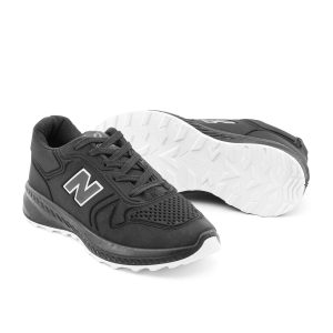 کفش مردانه اسپرت چرم مصنوعی مشکی New Balance مدل 51192