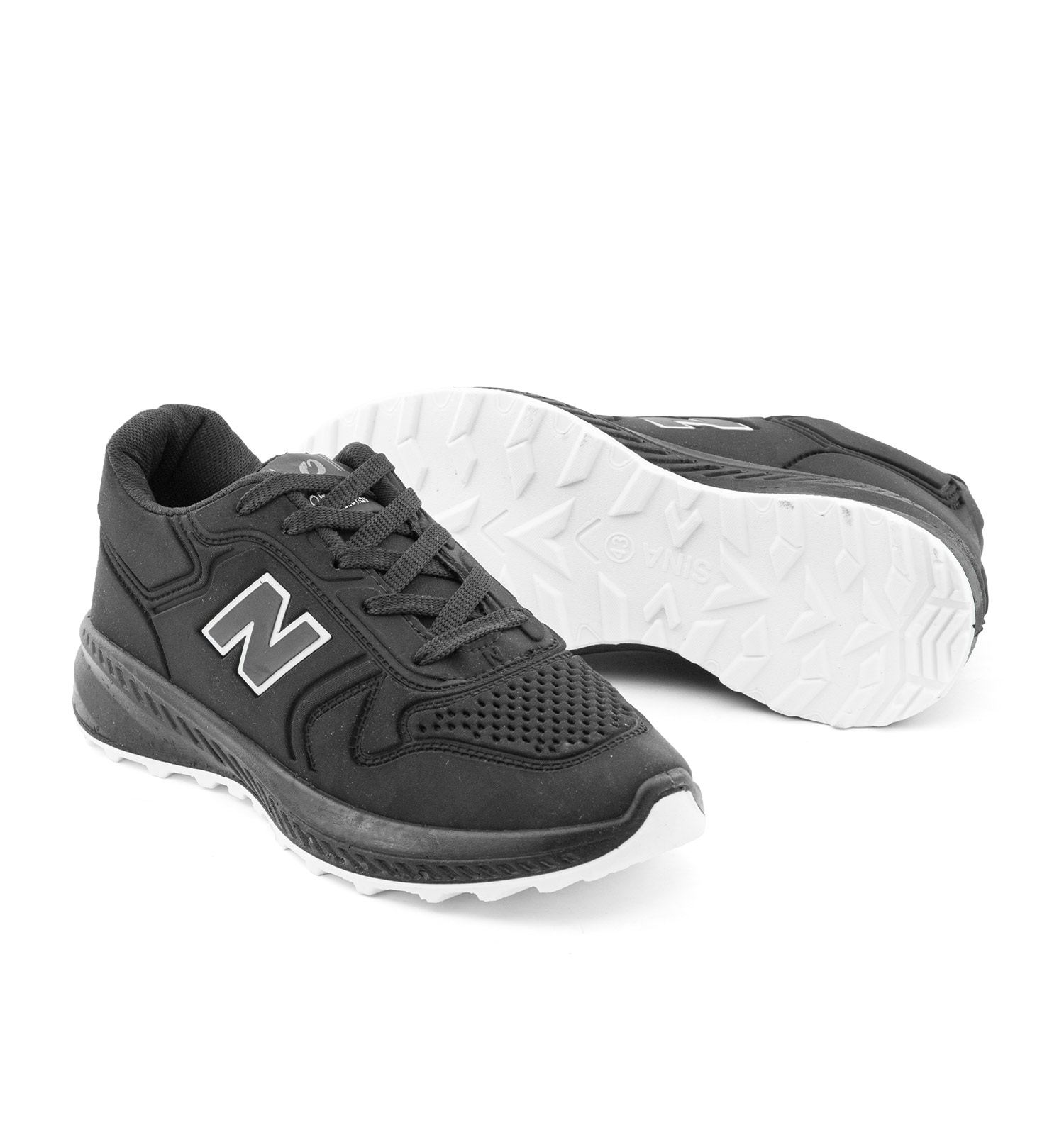 کفش مردانه اسپرت چرم مصنوعی مشکی New Balance مدل 51192