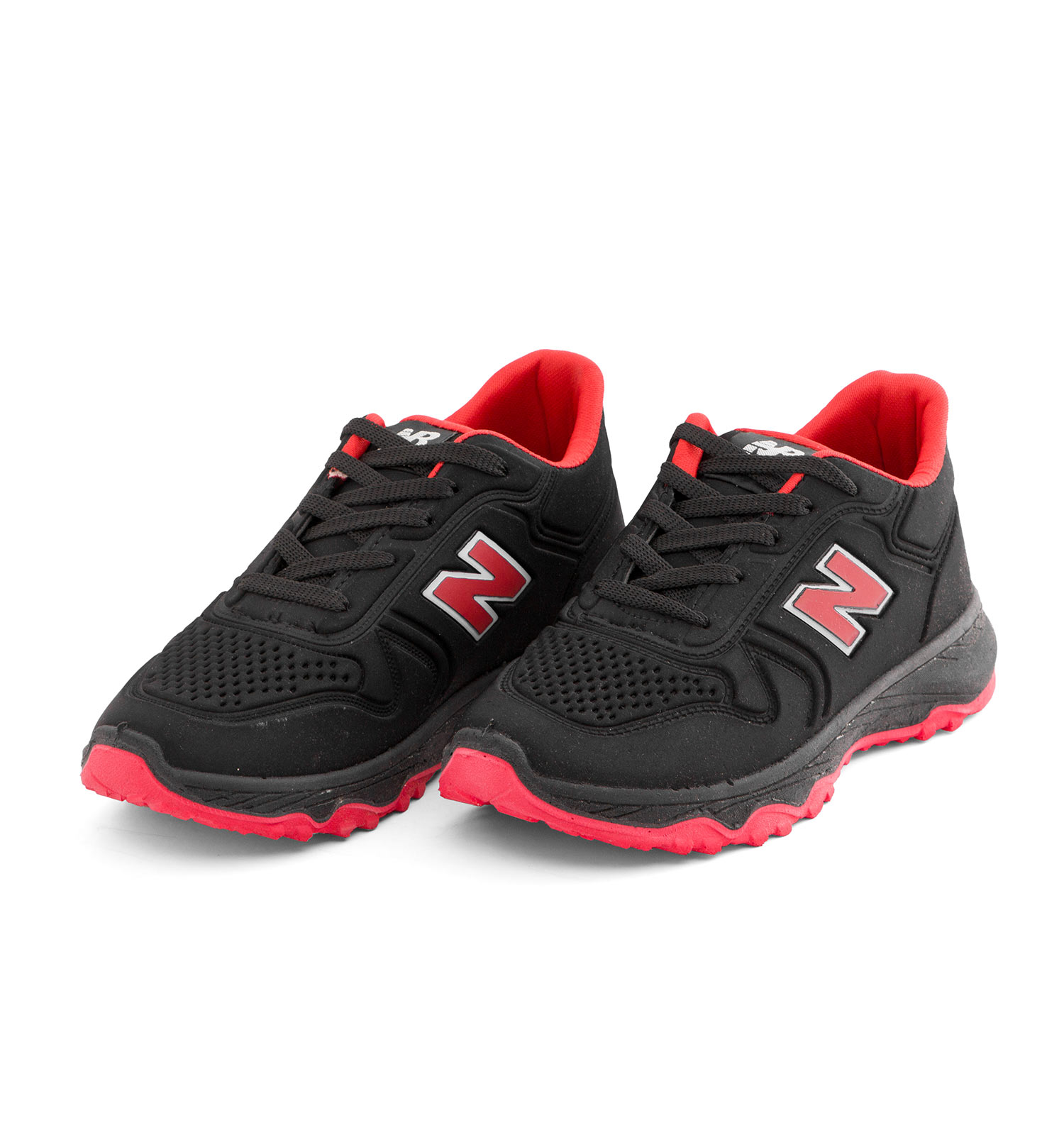 کفش مردانه اسپرت چرم مصنوعی مشکی قرمز New Balance مدل 51269