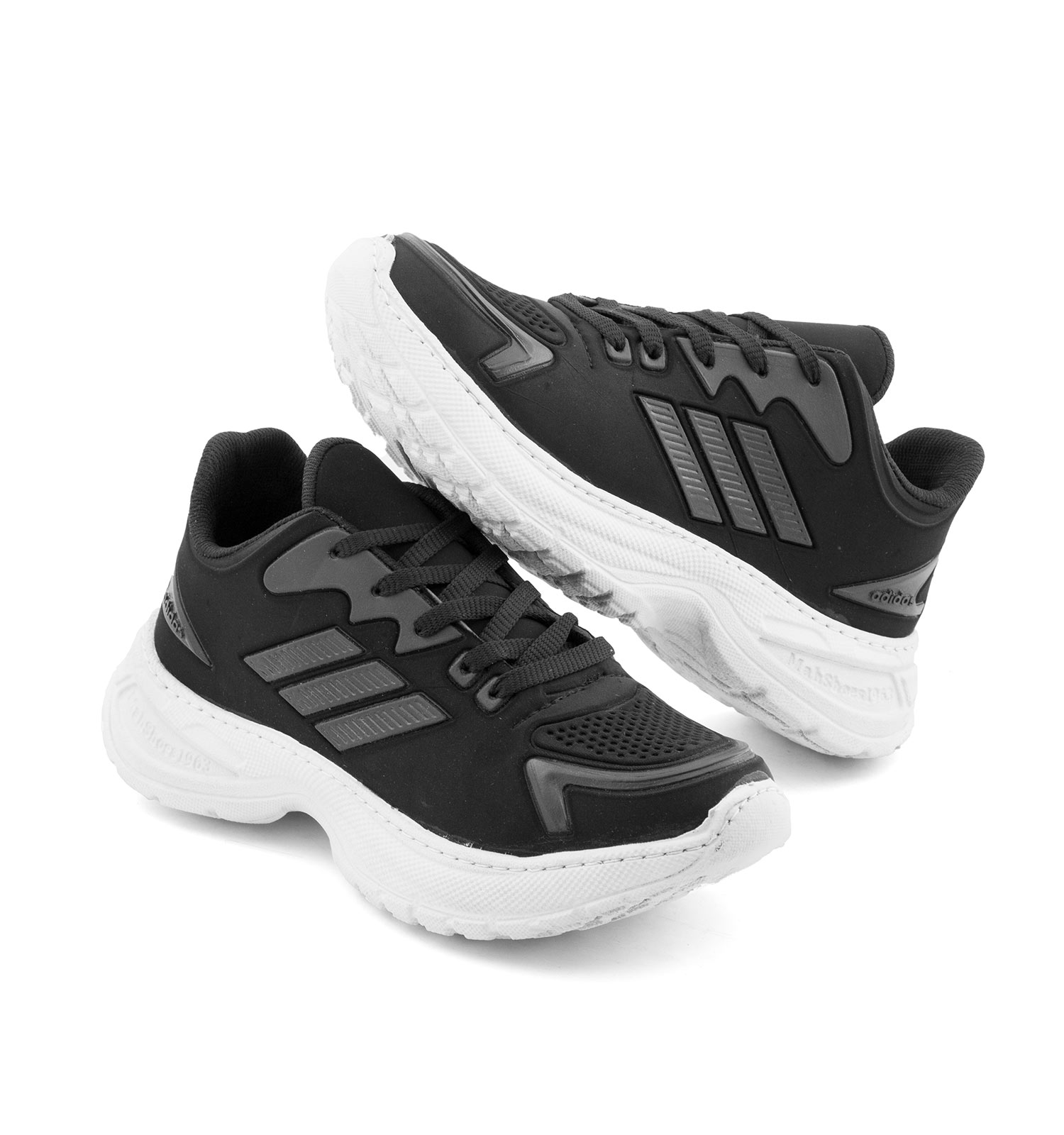 کفش مردانه اسپرت چرم مصنوعی مشکی Adidas مدل 51097