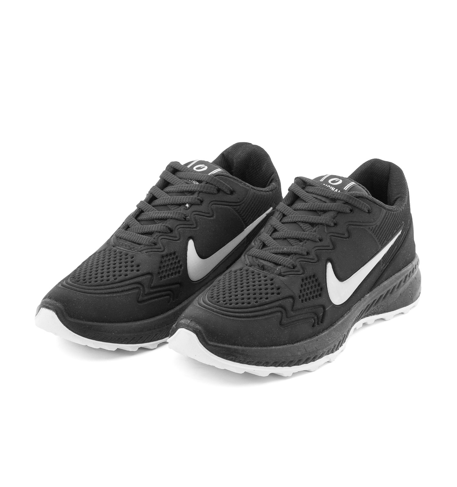 کفش مردانه اسپرت چرم مصنوعی مشکی Nike مدل 51268
