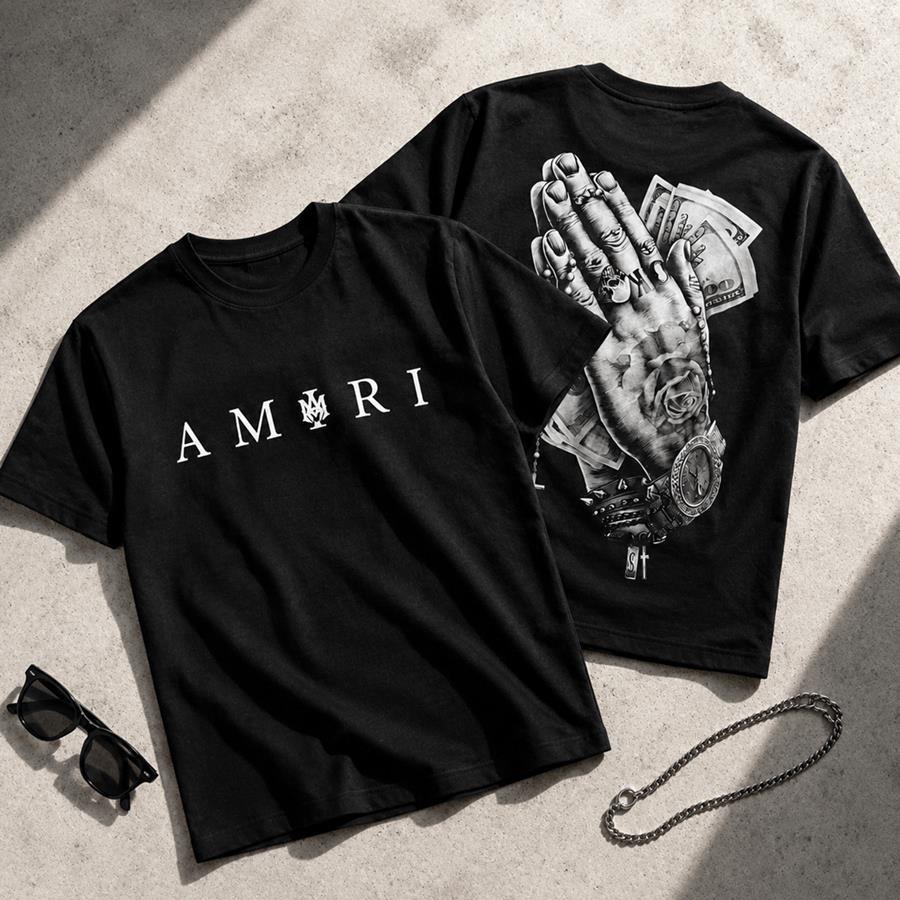 تیشرت طرح AMIRI مدل 4007