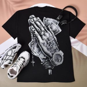 تیشرت طرح AMIRI مدل 4007