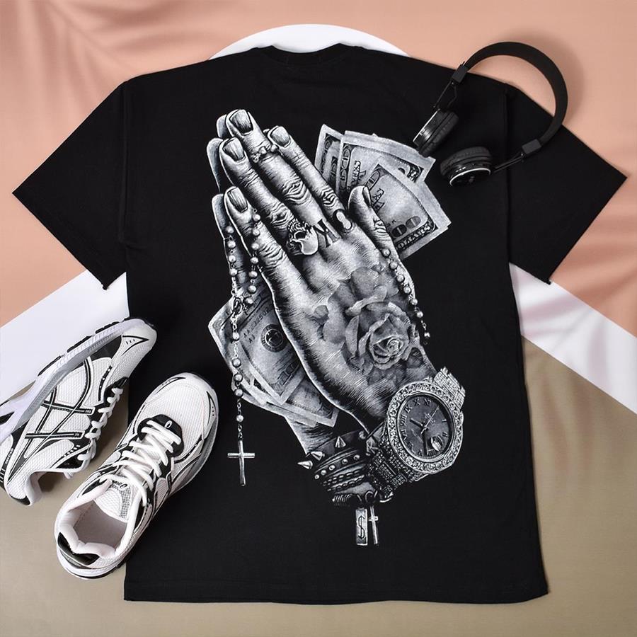 تیشرت طرح AMIRI مدل 4007