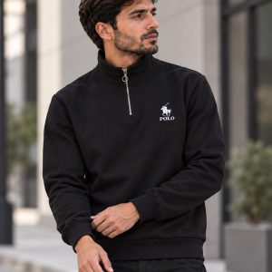 سویشرت مردانه نیم زیپ مدل POLO کد6605
