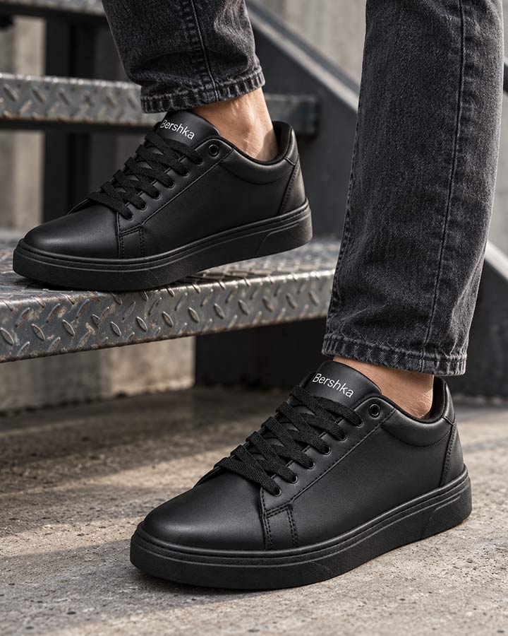 کفش مردانه مدل Bershka تمام مشکی کد6610