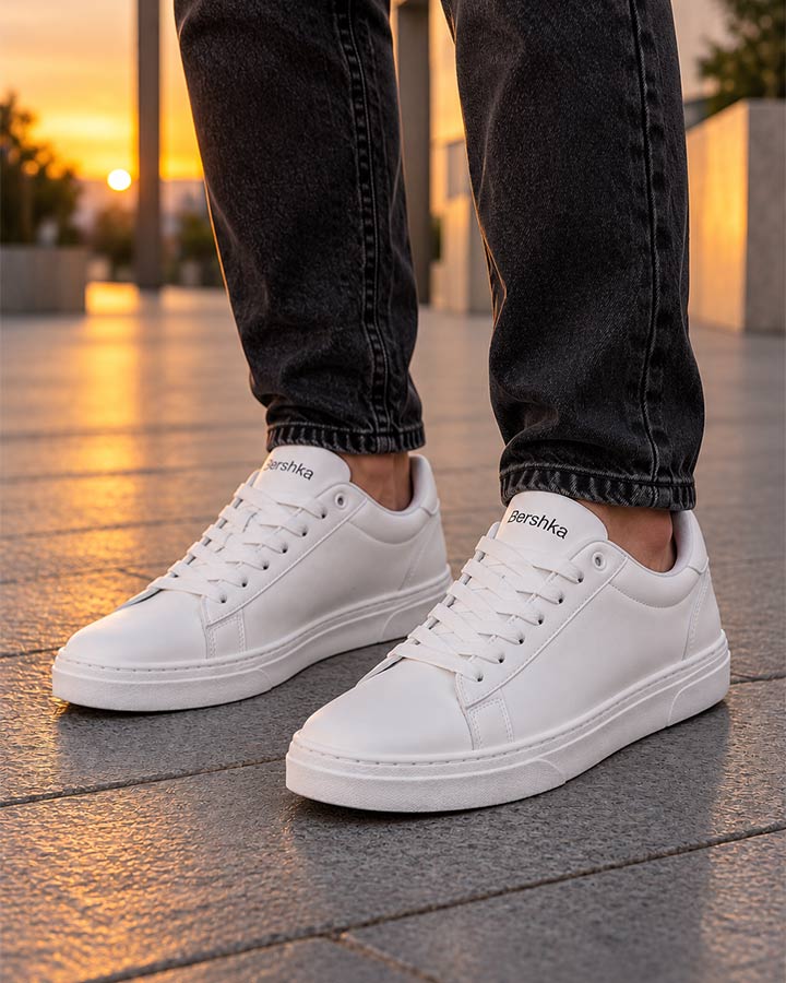 کفش مردانه مدل Bershka سفید کد 6609