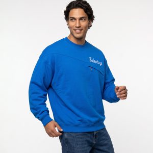 بلوز یقه گرد مردانه نرمال طرحدار دورس سه نخ پنبه آبی Balenciaga مدل 51524