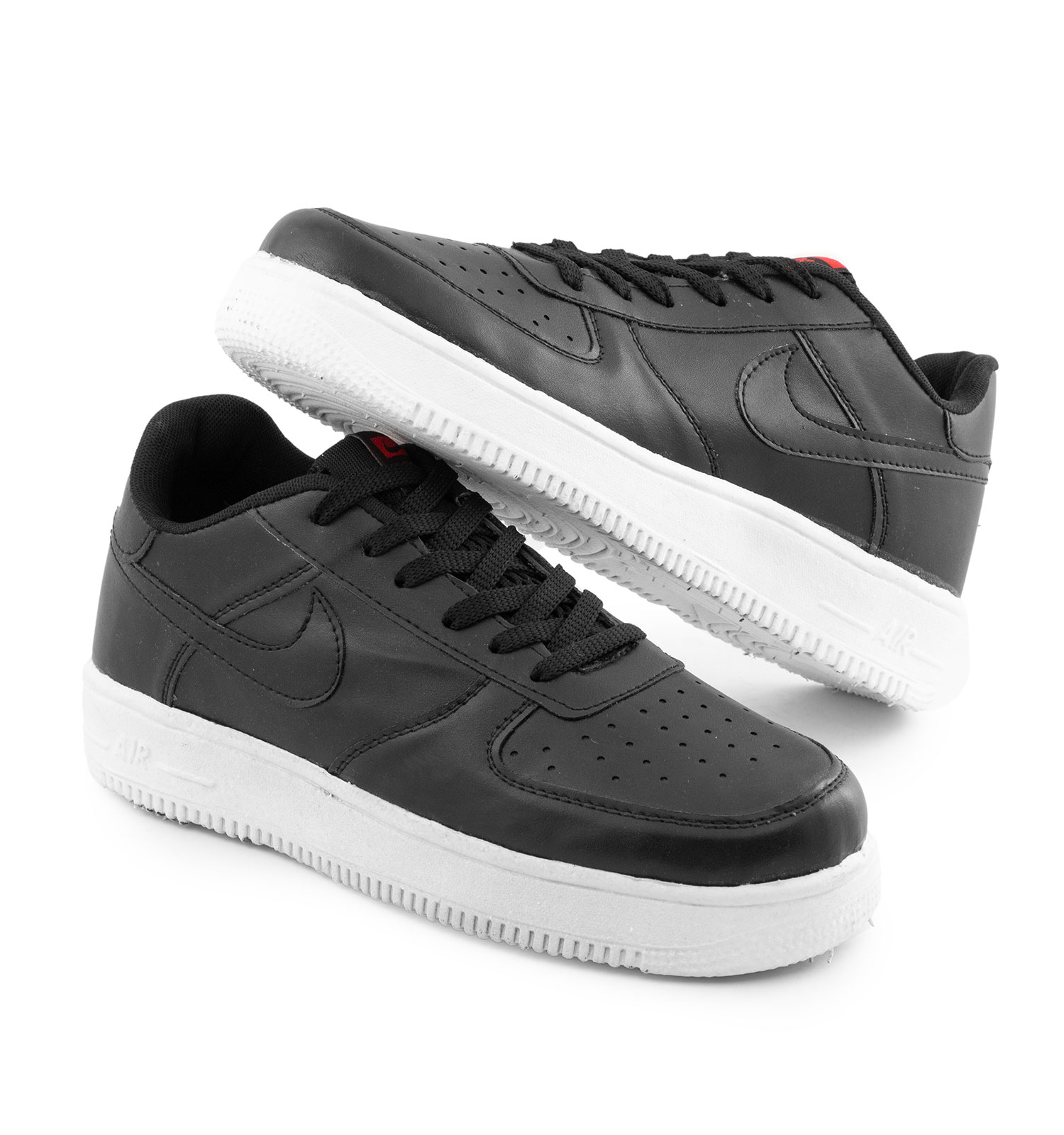 کفش مردانه روزمره چرم مصنوعی مشکی سفید Nike مدل 51398