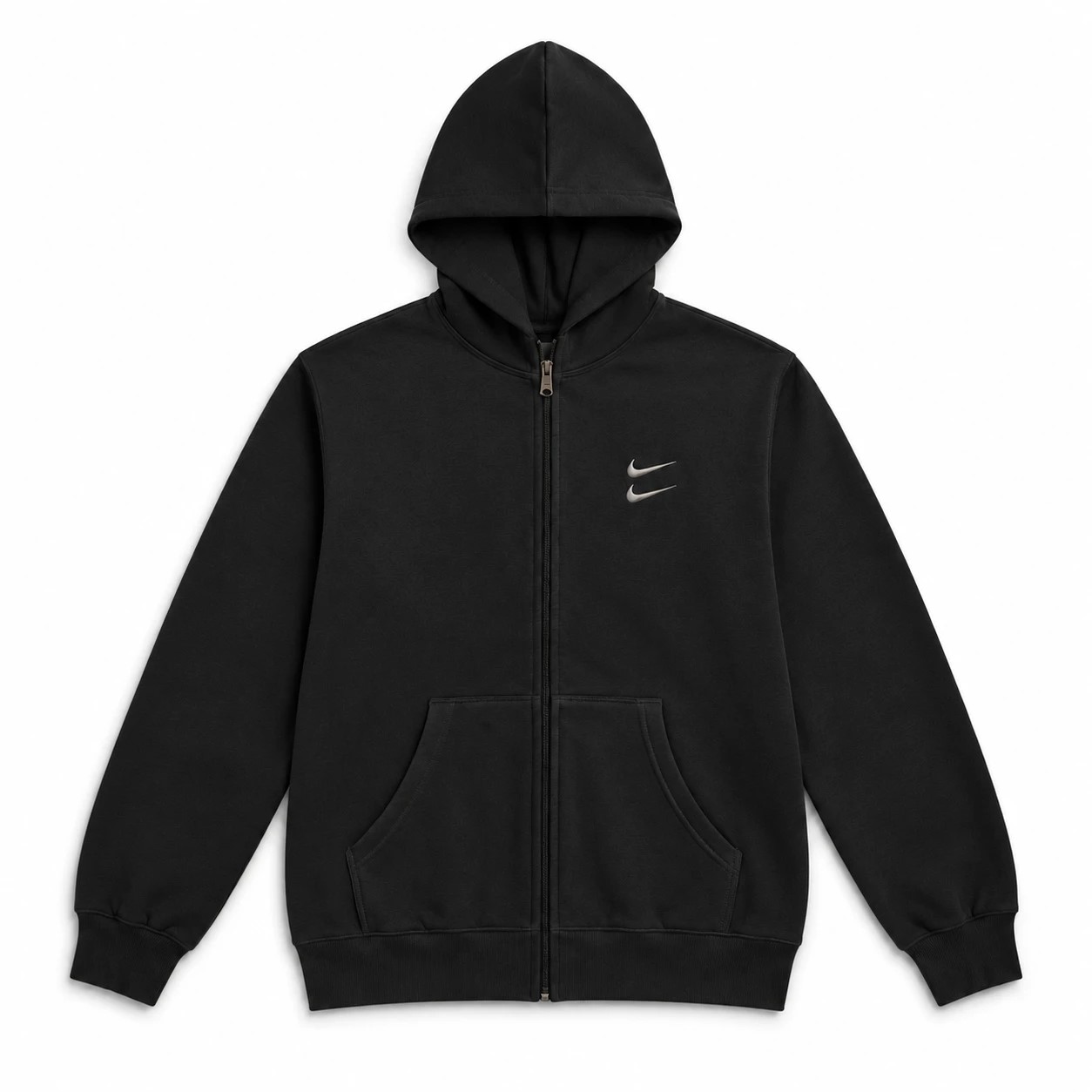 سویشرت دورس کلاهدار مردانه نایکی مدل Double Nike مشکی