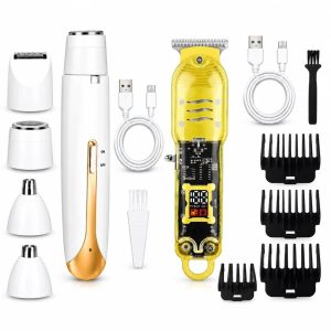 پکیج ریش تراش hair clipper شیور شارژی موزن 4کاره بانوان