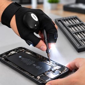 پکیج پیچ گوشتی 24 سر دستکش چراغ دار گلولایت مدل tactical
