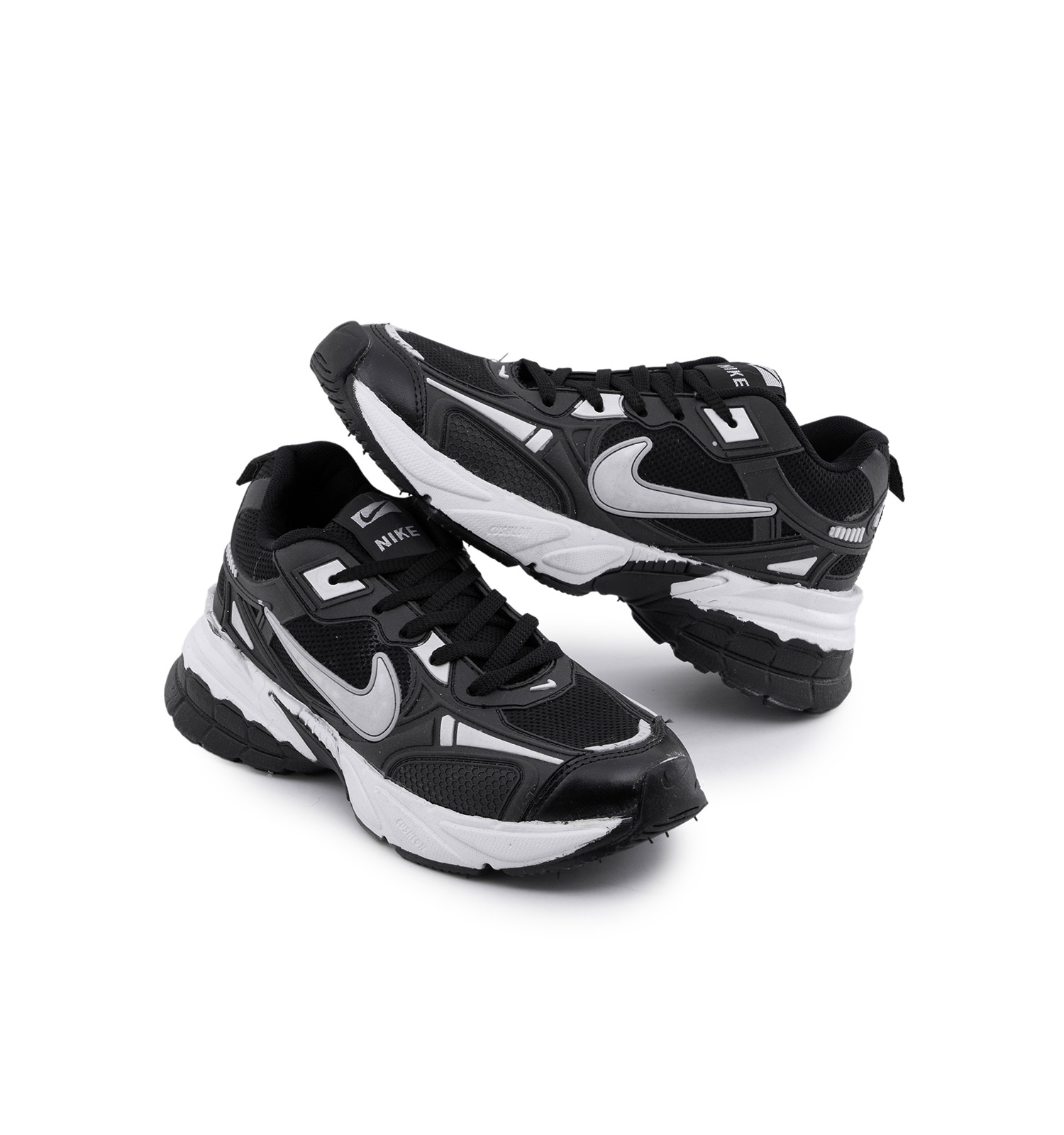 پک کفش مردانه اسپرت چرم مصنوعی مشکی nike کیف ورزشی nike مشکی مدل 51710