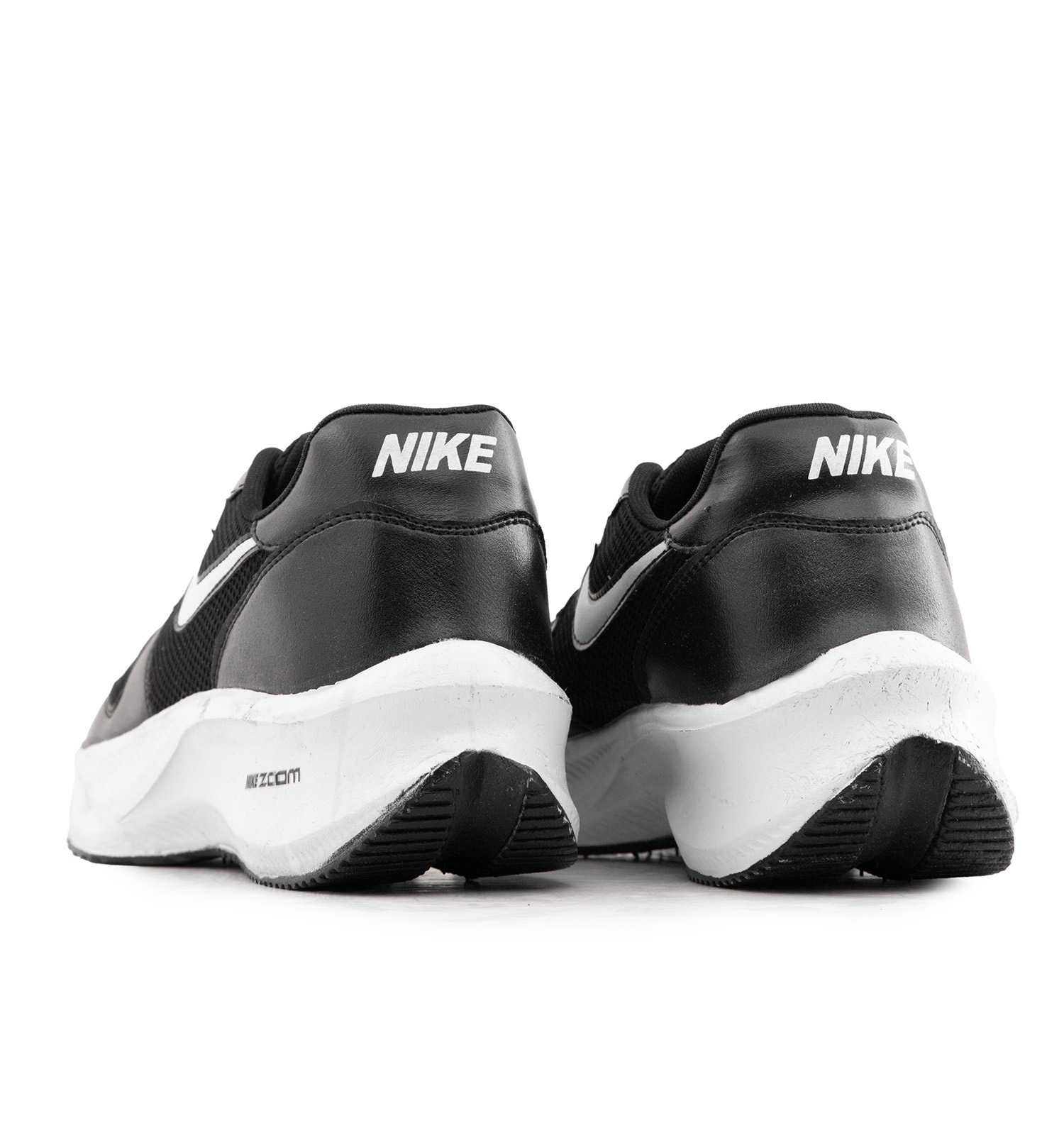 کفش مردانه اسپرت چرم مصنوعی مشکی سفید Nike مدل 51516