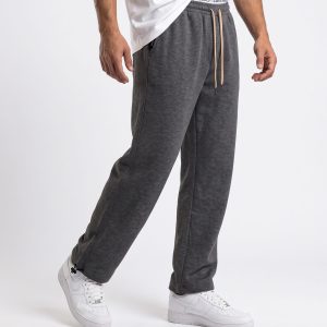 شلوار مردانه جاگر ساده دو نخ پنبه طوسی تیره CalvinKlein مدل 51502